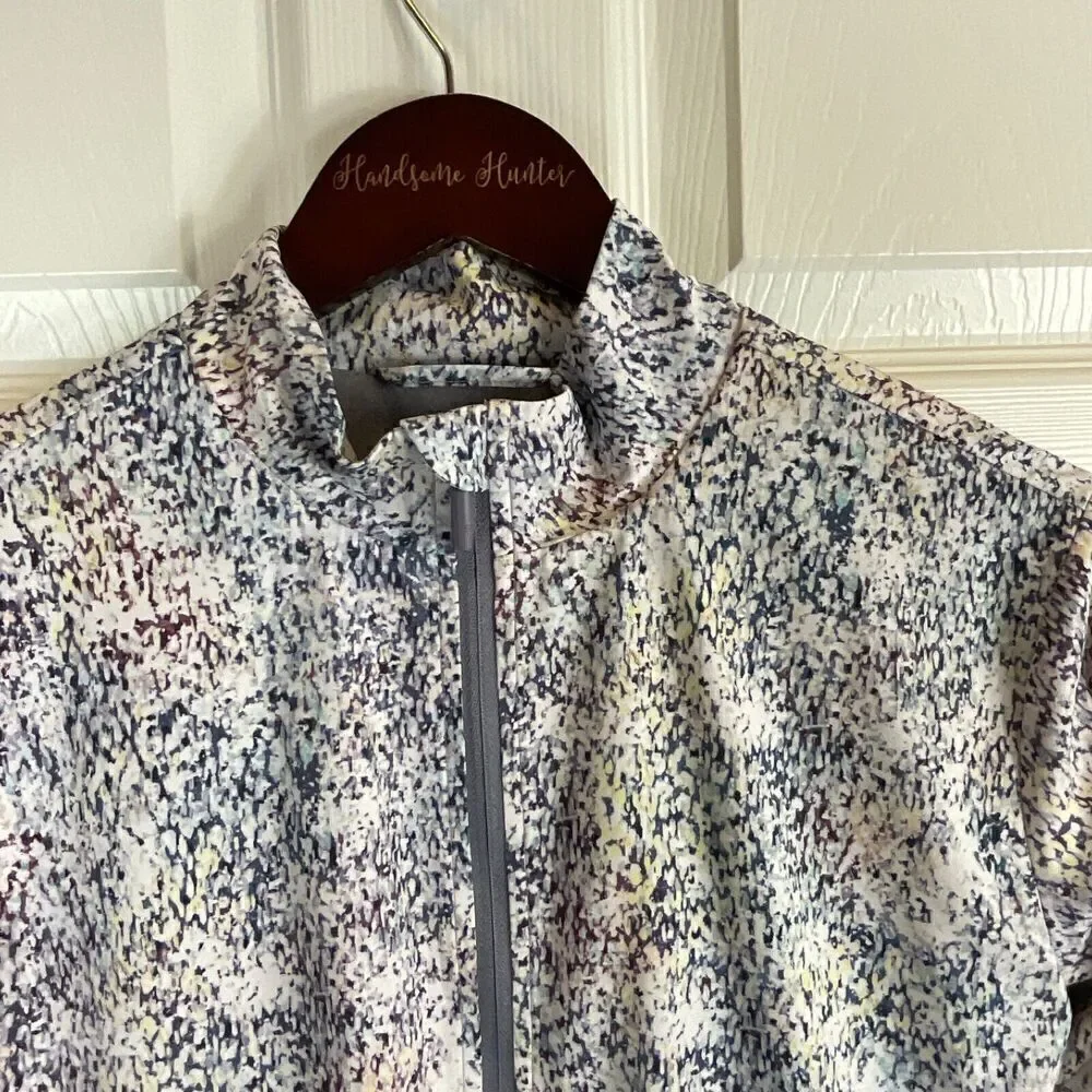 Athleta Girls Ice Storm Size L 12  Full Zip Multicolor Jacket Spring Active U2